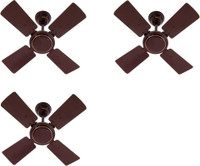 USHA Swift brown pack of 3 600 mm 4 Blade Ceiling Fan(Brown, Pack of 3)