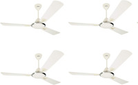 USHA Hi-Trend Striker Platinum 1200 mm Ceiling Fan pack of 4 1200 mm 3 Blade Ceiling Fan(Platinum Pearl White Chrome, Pack of 4)