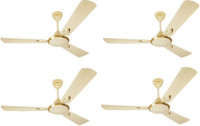 USHA Striker Platinum ivory pack of 4 1200 mm 3 Blade Ceiling Fan(Ivory, Pack of 4)