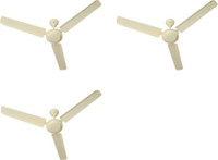 USHA AEROSTYLE pack of 3 1200 mm 3 Blade Ceiling Fan(Ivory, Pack of 3)
