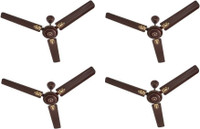 USHA Diplomat Dlx pack of 4 1200 mm 3 Blade Ceiling Fan(Brown, Pack of 4)