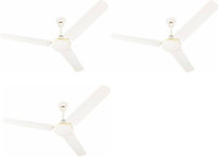 USHA Striker One white pack of 3 1200 mm 3 Blade Ceiling Fan(White, Pack of 3)