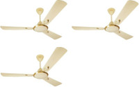 USHA Striker Platinum ivory pack of 3 1200 mm 3 Blade Ceiling Fan(Ivory, Pack of 3)