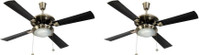 USHA fontana one pack of 2 1270 mm 4 Blade Ceiling Fan(Multicolor, Pack of 2)