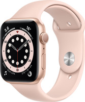 APPLE Watch Series 6 GPS M00E3HN/A 44 mm Gold Aluminium Case with Pink Sand Sport Band(Pink Strap, Regular) deal from flipkart