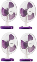 USHA MIST AIR DUOS Pack of 4 400 mm 3 Blade Table Fan(Purple, Pack of 4)