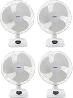 USHA 400MM STRIKER pack of 4 400 mm 3 Blade Table Fan(White, Pack of 4)