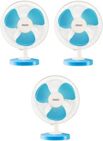 USHA MIST AIR DUOS Pack of 3 400 mm 3 Blade Table Fan(Blue, Pack of 3)