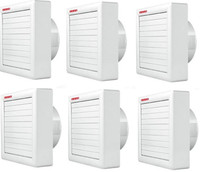 USHA Crisp Air Premia 150mm Pack of 6 5 Blade Exhaust Fan(white, Pack of 6)