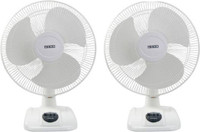 USHA 400MM STRIKER pack of 2 400 mm 3 Blade Table Fan(White, Pack of 2)