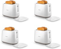 PHILIPS HD2582 pack of 4 830 W Pop Up Toaster(White)