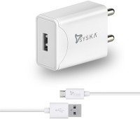 Syska WC2.1A-WH Fast Charger 10 W 2.1 A Mobile Charger with Detachable Cable(White, Cable Included)