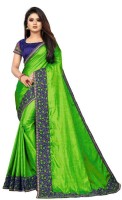 narayanmuni fashion Embroidered Bollywood Silk Blend Saree(Multicolor)