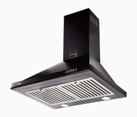 BlowHot EVA BLACK CHIMNEY Auto Clean Wall Mounted Chimney(Black 1000 CMH)