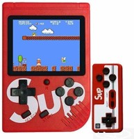 RFV1 (tm)Classic Sup 400 in 1 Game with Remote LCD Screen with USB Rechargeable TV Output with Mario and Other 400 Games Compatible with All Devices (Red) with super mario , contra and many more(Red, yes 1 remote controller included)
