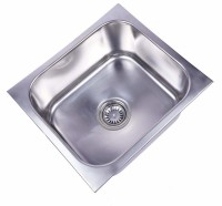 SilverTree Kitchen sink Oval bowl 20X17 Inch Stainless Steel Grade 202 Made In India Table Top Basin(Silver)