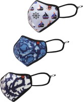 Billion Viroblock BE-02 Reusable Cloth Mask(Multicolor, Free Size, Pack of 3, 3 Ply)
