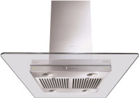 Faber Glassy Isola Plus LTW 90 Ceiling Mounted Chimney(Silver 1000 CMH)