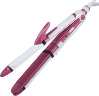 KMI KM 1291 KM 1291 Professional Ceramic Hair Straightener 3 in 1 (Pink) 230*c Hair Straightener(Pink & White)