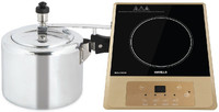 HAVELLS 1400 W Induction Cooktop Push Button(Pressure Cooker, Black, Gold, RT1400_)