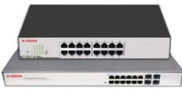 E-Vision Network POE Switch Managed/GIGABYTE (Model NO. : EV POE33016PFM) Network Switch(Grey)