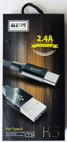 KDM K3 C-TYPE 1 m Micro USB Cable(Compatible with MOBILE, Black, One Cable)