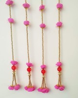 CANVASS Bead Pink Toran Set of 4 Toran(Plastic material)