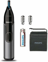 PHILIPS NOSE EAR EYEBROW TRIMMER Trimmer 120 min  Runtime 2 Length Settings(Black)
