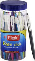 FLAIR Ezee Click Jar Of Ball Pen(Pack of 25, Ink Color - Blue)