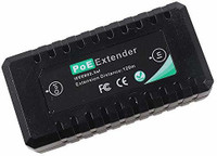 gvision POE Extender 120 MTR 1 Port 10/100M PoE Extender IEEE802.3af for Ethernet Security Systems Network Switch(Black)