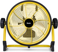 Geek Aire 10 Inch 1500 mm 3 Blade Table Fan(Yellow, Pack of 1)