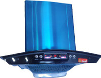 ISBEST Chimney60 cm,Black Finish,Push Button,Heat Auto Clean Air Flow upto 1100 m3/hr*. Auto Clean Wall Mounted Chimney(Blue 140 CMH)
