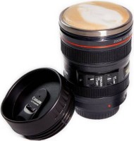 INSPYOGI camera lens shape coffee mug wit lid Stainless Steel, Plastic Coffee Mug(400 ml)