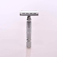 Stylazo Double Edge Safety Razor with Long Natural Safety Razor stainless steel , For Men And Boys(Adjustable Double Edge Safety Razor) stainless steel