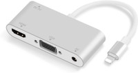 Tobo HDMI VGA AV Adapter Converter, Digital AV Adapter USB Adapter(White)