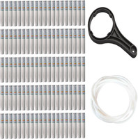 Orcus 10 Inch Spun Filter Cartridge Set Of 100 With FREE Spanner,1 Meter Pipe(1/4) Solid Filter Cartridge(5, Pack of 103)