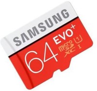 SAMSUNG EVO Plus 64 GB MicroSDXC Class 10 100 MB/s  Memory Card(With Adapter)