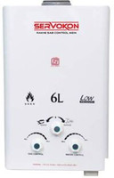 servokon 6 L Storage Water Geyser (GAS WATER HEATER LEGEND-6 LTR, White, Red)
