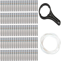 Orcus 10 Inch Spun Candle Set Of 100 With Spanner + 4 Meter Pipe(1/4) Solid Filter Cartridge(5, Pack of 100)