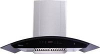 Seavy Creta Stainless Steel 90cm  Auto Clean Wall Mounted Chimney(Silver/Steel Grey 1200 CMH)