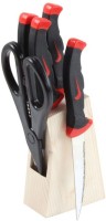 Neaten Knife-Set-12 Stainless Steel 4 Knife Set, 1 Scissor With Plastic Knife Stand Black Kitchen Tool Set(Black)