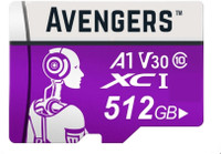 Avengers Max Data CANVA 2 512 GB SD Card Class 10 40 MB/s  Memory Card(With Adapter)