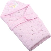 Honey Boo Embroidered Crib Crib Baby Blanket for  Mild Winter(Cotton, Pink)