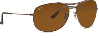 Ray-Ban Aviator Sunglasses(For Men, Brown)