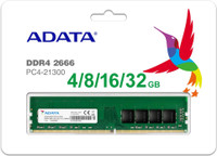 ADATA Desktop RAM DDR4 8 GB (Single Channel) PC DIMM (DDR4 2666 PC1-21300 AD4U266638G19-R)(Green)