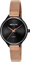 Benling Benling Analog Watch with Milanese Mesh Strap for Women Black Rose Gold Color Magnetic Milanese Mesh Band Stainless Steel Analog Watch  - For Women