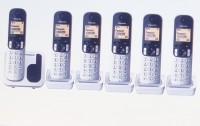 Panasonic WIRELESS INTERCOM 6 LINE Cordless Landline Phone(White, Black)
