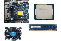 SAMSUNG H-61 MOTHERBOARD WITH i3 3220 PROCESSOR & 4GB DDR3 & CPU COOLER Combo Motherboard(Black)
