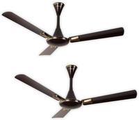 LUMINOUS Audie 1200 mm 3 Blade Ceiling Fan(Cocoa Brown, Pack of 2)
