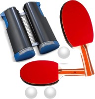 Xerobic Retractable Ping Pong Net with 2 Table Tennis Paddles 3 Balls for Any Table Table Tennis Kit